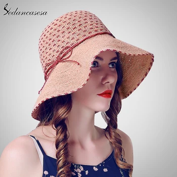 Sedancase Women Wide Brim Raffia Straw Hats for Women Handmade Beach Summer Sun Caps Crochet Straw Cap Portable Bowknot Sun Hat
Sedancase Women Wide Brim Raffia Straw Hats for Women Handmade Beach Summer Sun Caps Crochet Straw Cap Portable Bowknot Sun Hat