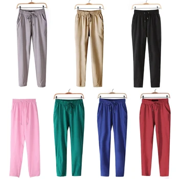 2017 Hot Sale Casual Women Chiffon Pants Elastic Waist Solid Color Office OL Pants Bright Color Summer Slim Lady Pants
2017 Hot Sale Casual Women Chiffon Pants Elastic Waist Solid Color Office OL Pants Bright Color Summer Slim Lady Pants