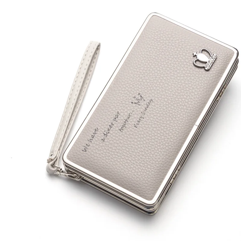 New women wallets high quality PU leather long wallets mobile phone bags Crown lunch box female bag purse Tide hand bags 
New women wallets high quality PU leather long wallets mobile phone bags Crown lunch box female bag purse Tide hand bags