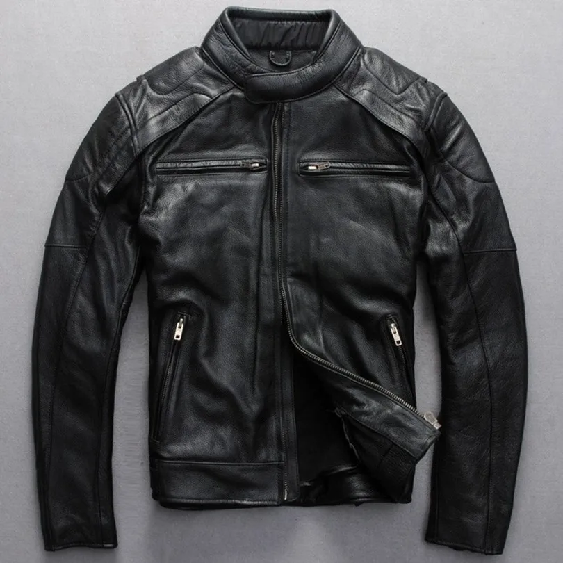 2017 men's slim fit leather motorcycle jacket black real cowskin biker jacket men style leather jackets and coats for man
2017 men's slim fit leather motorcycle jacket black real cowskin biker jacket men style leather jackets and coats for man