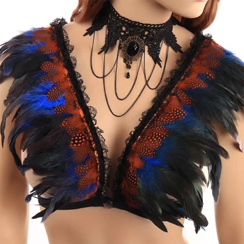 blue Feather Epaulettes Bra Bondage Shoulder Wings Burning Festival Dance Wear Harajuku Goth Body Harness Lingerie
blue Feather Epaulettes Bra Bondage Shoulder Wings Burning Festival Dance Wear Harajuku Goth Body Harness Lingerie