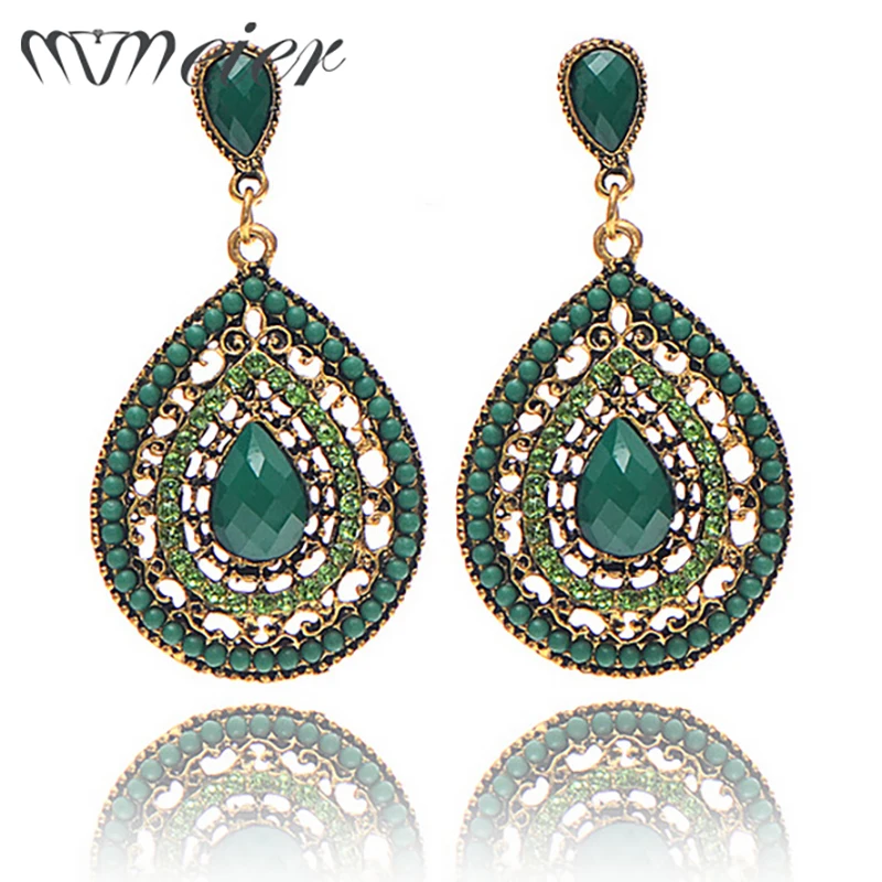 MMeier Large Vintage Water Drop Bohemia Dangle Earrings Statement Jewelry Full Rhinestone For Women Ethnic Resin Multicolor Bead
MMeier Large Vintage Water Drop Bohemia Dangle Earrings Statement Jewelry Full Rhinestone For Women Ethnic Resin Multicolor Bead
