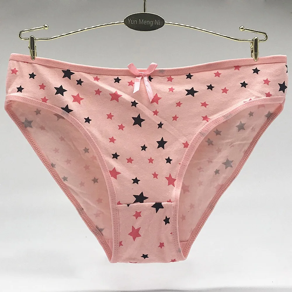 New Cotton Girls Panties Underwear Cute Stars Print Girl G String Teen Panties For Girls Briefs