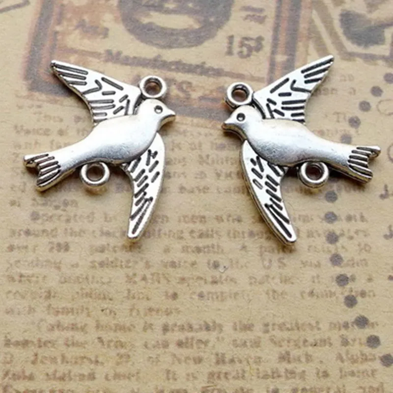 .7BULK 30 Zinc Alloy Metal Bird Connector Charms Pendants Antique Silver Plated 21.7*17.4mm 1.4g
.7BULK 30 Zinc Alloy Metal Bird Connector Charms Pendants Antique Silver Plated 21.7*17.4mm 1.4g