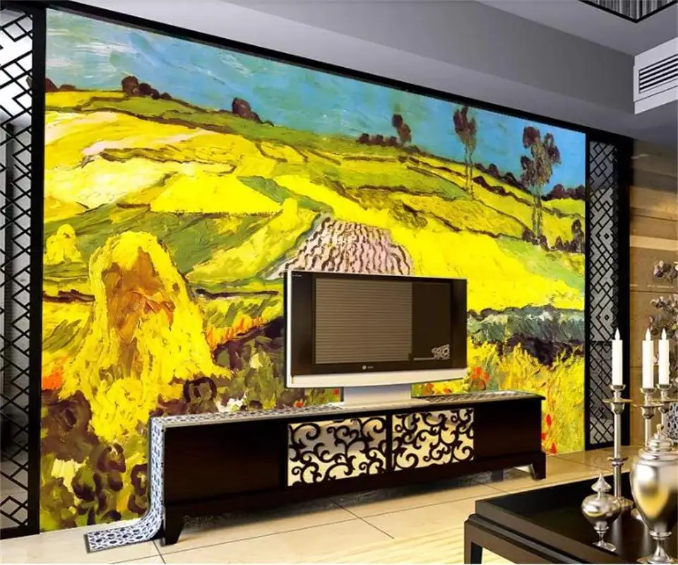 Custom 3D Photo Wallpaper Livingroom Mural Van Gogh Oil Painting Fields of Gold Sofa TV Backdrop Non-Woven Wallpaper For Wall 3D
Custom 3D Photo Wallpaper Livingroom Mural Van Gogh Oil Painting Fields of Gold Sofa TV Backdrop Non-Woven Wallpaper For Wall 3D