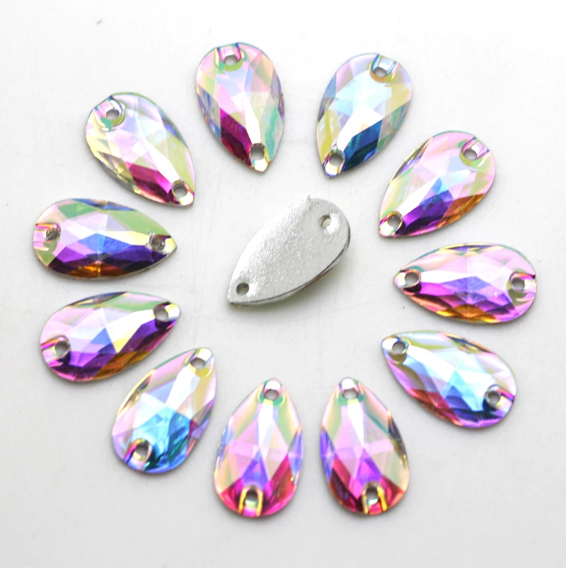 Big Deal 10.5*18mm 100pcs Waterdrop Crystal AB Silver Base Sew On Rhinestone Beads, Sew On Stones for Garment Decoration
Big Deal 10.5*18mm 100pcs Waterdrop Crystal AB Silver Base Sew On Rhinestone Beads, Sew On Stones for Garment Decoration