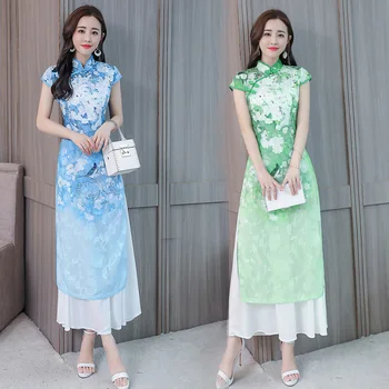 2020 folk style vietnam robes chiffon aodai graceful dress stand collar elegant traditional clothing ao dai vietnam clothing
2020 folk style vietnam robes chiffon aodai graceful dress stand collar elegant traditional clothing ao dai vietnam clothing