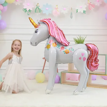 46" Magical Unicorn Airwalker Full Body Foil Balloon Walking Animal Toy Balloons Birthday Unicorn Party Decorations Supplies
46" Magical Unicorn Airwalker Full Body Foil Balloon Walking Animal Toy Balloons Birthday Unicorn Party Decorations Supplies