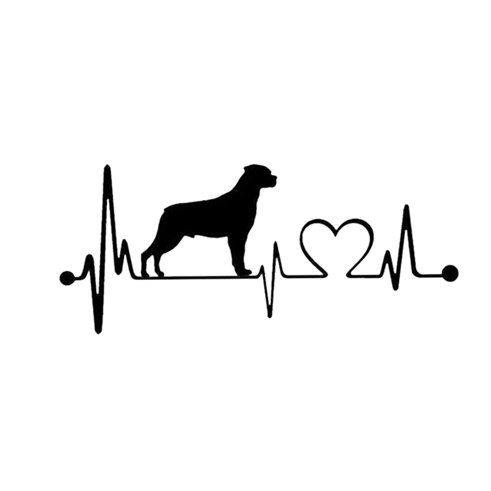 Уникальные креативные наклейки для собак Любовь Сердце ECG бампер авто на стекло