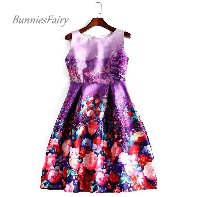 BunniesFairy 2019 Spring New Vintage Retro Style Romantic Lavender Flower Floral Print High Waist Purple Dress for Party Wear
BunniesFairy 2019 Spring New Vintage Retro Style Romantic Lavender Flower Floral Print High Waist Purple Dress for Party Wear