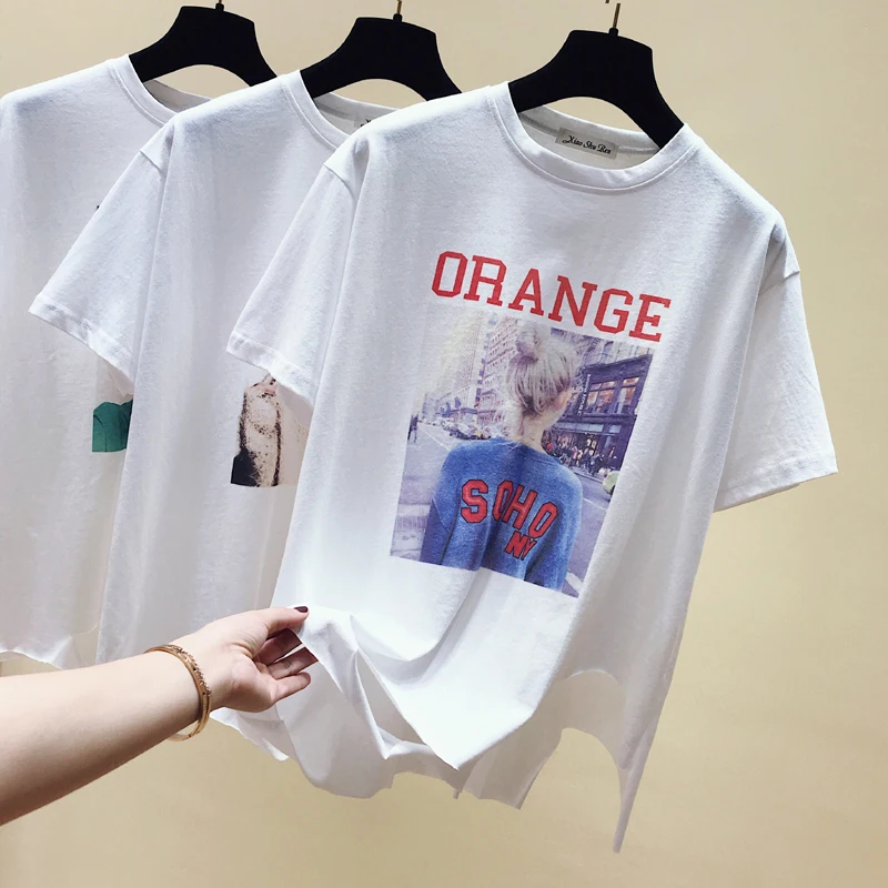 Fashion Hole Women T-shirt Printed Letter Short Sleeve Female T Shirt New Ins Tops Casual T Shirt Harajuku Tee woman clothes
Fashion Hole Women T-shirt Printed Letter Short Sleeve Female T Shirt New Ins Tops Casual T Shirt Harajuku Tee woman clothes