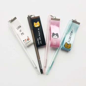 1PC 0.5mm Black Ink Cute Cat Ribbon Gel Pen Rollerball Pen Promotional Pen School Office Supply Student Stationery
1PC 0.5mm Black Ink Cute Cat Ribbon Gel Pen Rollerball Pen Promotional Pen School Office Supply Student Stationery