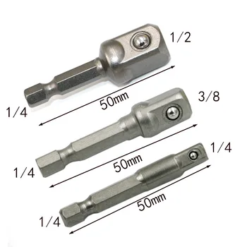 3 PCs chrome vanadium steel socket adapter Seth ex shank to 1/4 "3/8" 1/2 "extension drill bits hex bit set power tools
3 PCs chrome vanadium steel socket adapter Seth ex shank to 1/4 "3/8" 1/2 "extension drill bits hex bit set power tools