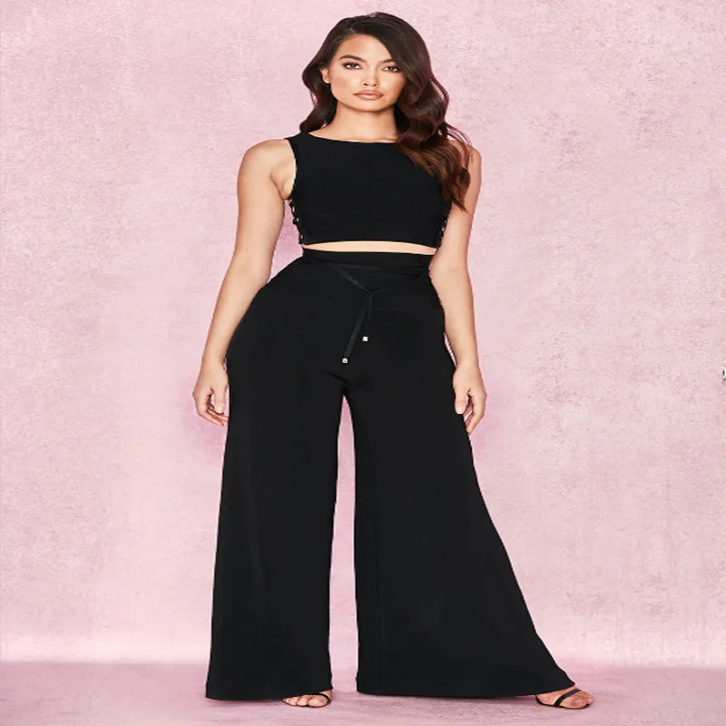 Free shipping 2019 new sexy halter tops and flared pants sexy bandages two-piece fashion women's wholesale direct sales
Free shipping 2019 new sexy halter tops and flared pants sexy bandages two-piece fashion women's wholesale direct sales