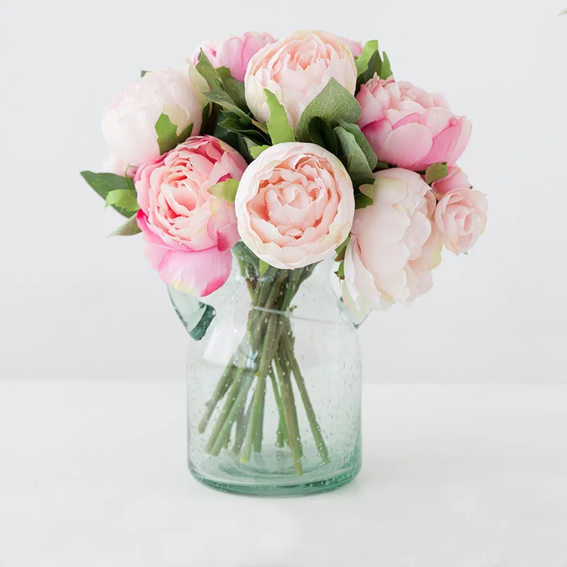 artificial flowers peony wedding flowers bridal bouquet (22)