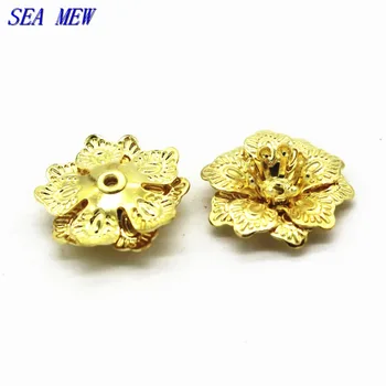 SEA MEW 14mm*5mm 6 Colors Copper Filigree Flowers Base Connector Bead Cap Charms Setting DIY Jewelry Components 50PCS
SEA MEW 14mm*5mm 6 Colors Copper Filigree Flowers Base Connector Bead Cap Charms Setting DIY Jewelry Components 50PCS