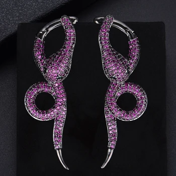 Unique Multicolors Wind Snake Shape AAA Full Cubic Zirconia Stud Earrings For Women Girls Party Wearing
Unique Multicolors Wind Snake Shape AAA Full Cubic Zirconia Stud Earrings For Women Girls Party Wearing