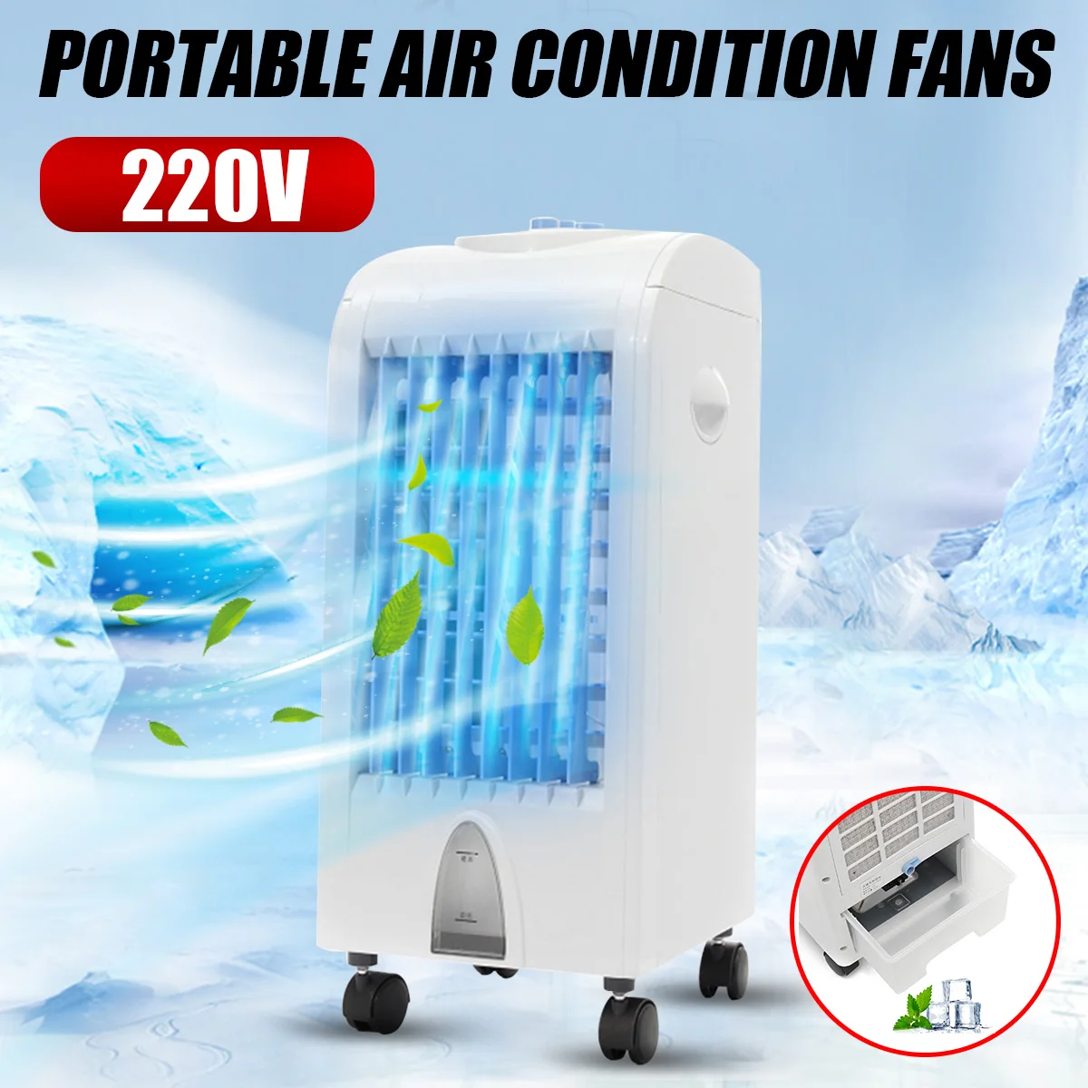 Becornce 75W Air Conditioner Fan 3 Stalls Chiller Strong Refrigeration Air Conditioning Fan+2 ice crystal for Home Office 220V
Becornce 75W Air Conditioner Fan 3 Stalls Chiller Strong Refrigeration Air Conditioning Fan+2 ice crystal for Home Office 220V