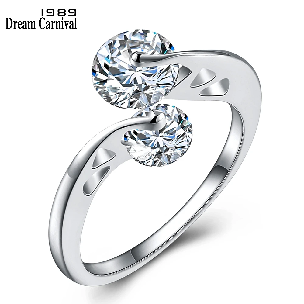 DreamCarnival 1989 Big Discount Slim Rings aneis feminino Double Ball Cubic Zircon White Color anel High quality Jewelry R28036
DreamCarnival 1989 Big Discount Slim Rings aneis feminino Double Ball Cubic Zircon White Color anel High quality Jewelry R28036
