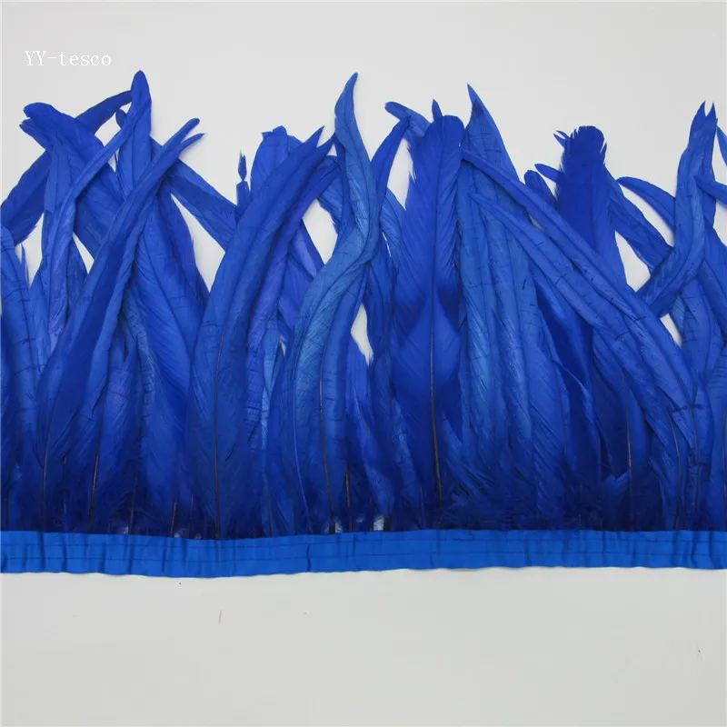 10 yards 25-30CM Royal blue Rooster Feather Ribbon Trims Sideband Chicken Cock Feathers Trim Party Clothing Wedding Decoration
10 yards 25-30CM Royal blue Rooster Feather Ribbon Trims Sideband Chicken Cock Feathers Trim Party Clothing Wedding Decoration