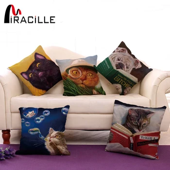 Miracille Cartoon Funny Dog and Cats Pattern Sofa Throw Pillow Covers Home Decorative Sofa Cushion Covers Bedroom Decor 18"
Miracille Cartoon Funny Dog and Cats Pattern Sofa Throw Pillow Covers Home Decorative Sofa Cushion Covers Bedroom Decor 18"