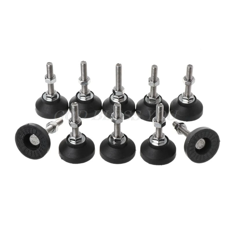 10pcs Adjustable Lathe Leg Thread Type levelling Feet Swivel Base Articulating Leveling legs Furniture Glide Pad M8
10pcs Adjustable Lathe Leg Thread Type levelling Feet Swivel Base Articulating Leveling legs Furniture Glide Pad M8