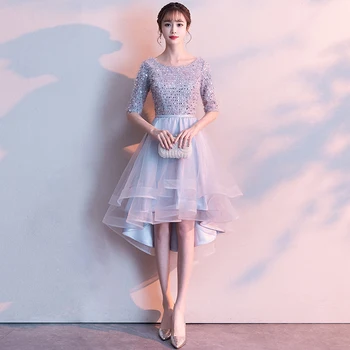 2020 New Arrival Silver Gray O Neck Flowers Lace Up Back Evening Dress Robe De Soiree Prom Dress Vesta De Festa LF203
2020 New Arrival Silver Gray O Neck Flowers Lace Up Back Evening Dress Robe De Soiree Prom Dress Vesta De Festa LF203