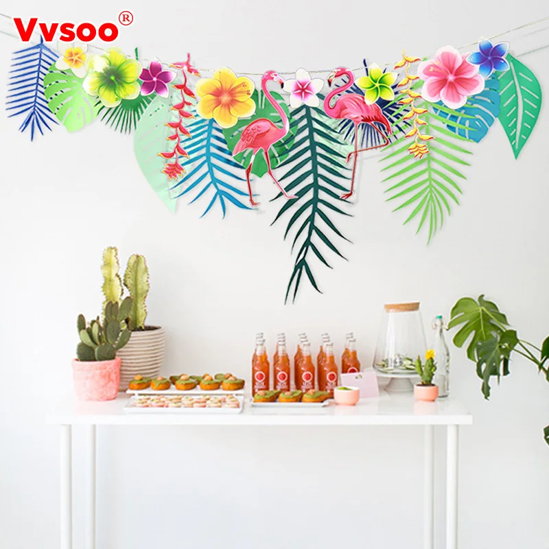 Vvsoo 3M Tropical Flamingo Leaves Banner Flower Garland Paper Flag Bunting Birthday Baby Shower Hawaiian Summer Party Decor
Vvsoo 3M Tropical Flamingo Leaves Banner Flower Garland Paper Flag Bunting Birthday Baby Shower Hawaiian Summer Party Decor