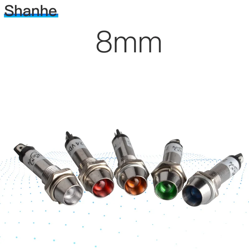 8mm metal LED Warning Pilot Light metal led lamp led indicator light metal LED light often work with push button switch
8mm metal LED Warning Pilot Light metal led lamp led indicator light metal LED light often work with push button switch