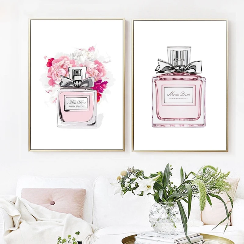 Pink Perfume Bottle Art Prints and Poster , Perfume Flower Wall Art Fashion Pictures Canvas Painting For Girls Room Modern Decor
Pink Perfume Bottle Art Prints and Poster , Perfume Flower Wall Art Fashion Pictures Canvas Painting For Girls Room Modern Decor