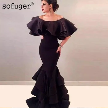 Black Satin Tiered Off The Shoulder Evening Dress Prom Vestidos De Fiesta Formal Party Dress Saudi Arabic Muslim
Black Satin Tiered Off The Shoulder Evening Dress Prom Vestidos De Fiesta Formal Party Dress Saudi Arabic Muslim