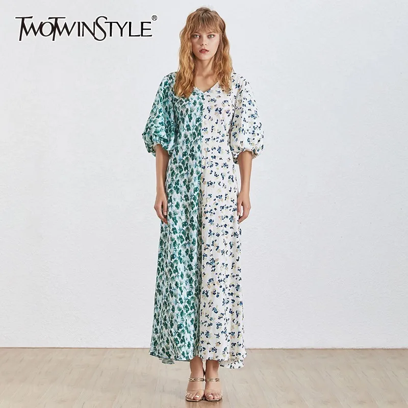 TWOTWINSTYLE Summer Print Korean Women Dress V Neck Half Sleeve High Waist Slim Hit Color A Line Dresses Female 2019 Fashion New
TWOTWINSTYLE Summer Print Korean Women Dress V Neck Half Sleeve High Waist Slim Hit Color A Line Dresses Female 2019 Fashion New