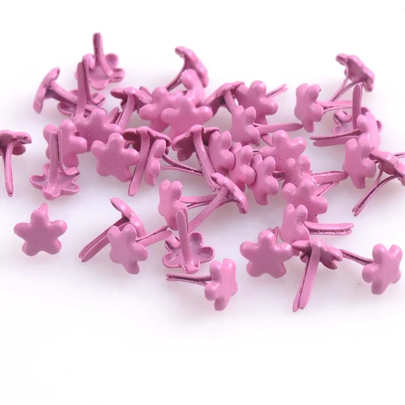 100PCs Pink Flower Brads Scrapbooking Embellishment Fastener Brads Metal Crafts For shoes Decoration CP0645
100PCs Pink Flower Brads Scrapbooking Embellishment Fastener Brads Metal Crafts For shoes Decoration CP0645