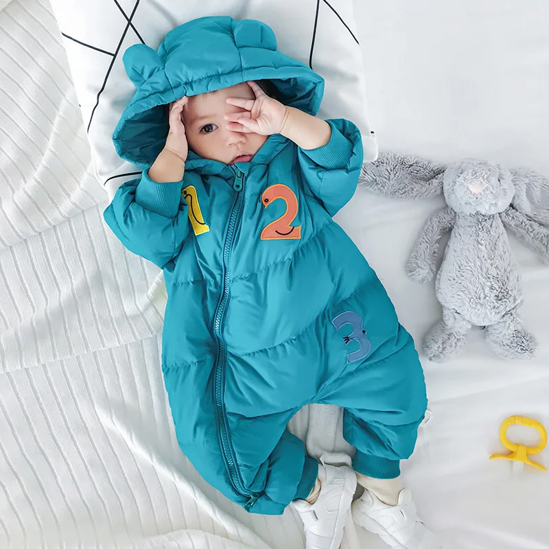 baby down jumpsuit winter 0 - 3 year old children climb to the top to thicken warm newborn clothes winter jacket girls coat
baby down jumpsuit winter 0 - 3 year old children climb to the top to thicken warm newborn clothes winter jacket girls coat