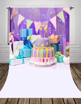 Violet birthday photography background with birthday's gifts and sweet cakes and banners Birthday cake backdrop 5x10ft D-9321
Violet birthday photography background with birthday's gifts and sweet cakes and banners Birthday cake backdrop 5x10ft D-9321