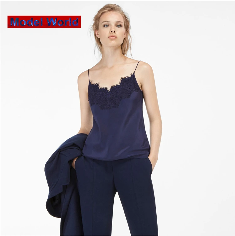 3colors Spain summer autumn women silk lace patchwork sexy see-through V-neck ladies sleeveless straps camis tank top
3colors Spain summer autumn women silk lace patchwork sexy see-through V-neck ladies sleeveless straps camis tank top