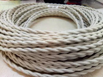 2*0.75mm Vintage Twisted Electrical Wire Beige Textile Cable Edison Vintage Lamp Cord Braided Retro Pendant Light Lamp Wire 10M
2*0.75mm Vintage Twisted Electrical Wire Beige Textile Cable Edison Vintage Lamp Cord Braided Retro Pendant Light Lamp Wire 10M