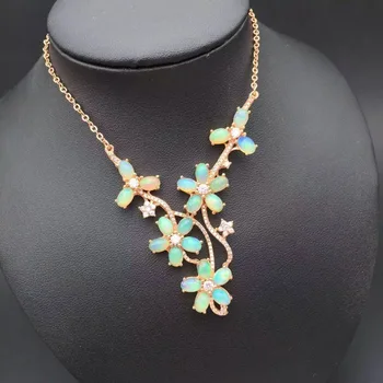 Natural opal Necklace natural gemstone Pendant Necklace S925 silver Fashion luxurious Flowers Leaves girls women party Jewelry
Natural opal Necklace natural gemstone Pendant Necklace S925 silver Fashion luxurious Flowers Leaves girls women party Jewelry