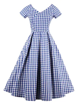 Blue Plaid Summer Women Midi Dresses Elegant Vintage Office Ladies Aline Plus Size Party Big Swing Female Fashion Beach Dress
Blue Plaid Summer Women Midi Dresses Elegant Vintage Office Ladies Aline Plus Size Party Big Swing Female Fashion Beach Dress