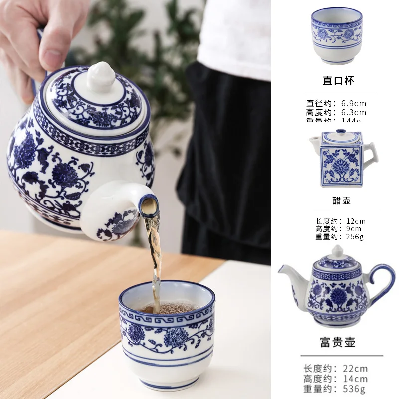 For restaurants Hotel tableware Thickened Chinese Blue and white porcelain Ceramic Teapot tea cup Vinegar bottle
For restaurants Hotel tableware Thickened Chinese Blue and white porcelain Ceramic Teapot tea cup Vinegar bottle