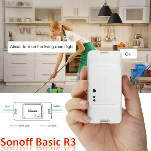 Белый WiFi приложение/голос/LAN пульт дистанционного управления Sonoff BASIC R3 1 Gang DIY Smart