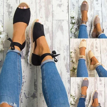 Women Sandals 2018 Summer Hemp flat shoes Fashion Ankle Strap Platform sandals for women big Size 35-44
Women Sandals 2018 Summer Hemp flat shoes Fashion Ankle Strap Platform sandals for women big Size 35-44
