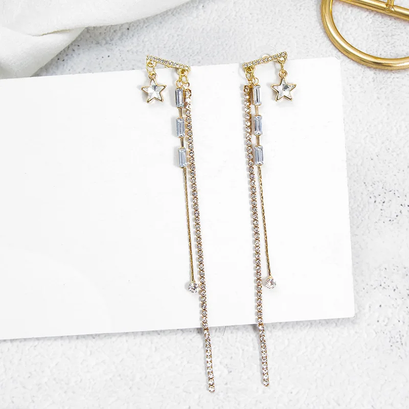 2019 New Arrival Crystal Trendy Water Drop Women Dangle Earrings Korean Beach Vacation Earrings Long Tassel Star Baroque Jewelry
2019 New Arrival Crystal Trendy Water Drop Women Dangle Earrings Korean Beach Vacation Earrings Long Tassel Star Baroque Jewelry
