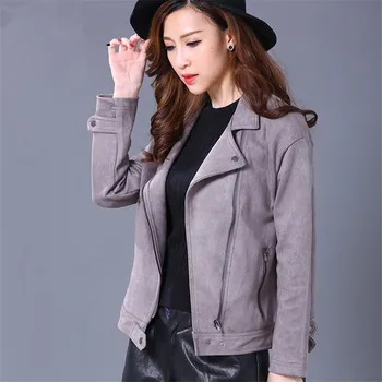 Autumn New Women Suede Short Jacket Large Size Solid Color Turn Down Collar Femme Long Sleeve Loose Casual Short Jacket MZ2876
Autumn New Women Suede Short Jacket Large Size Solid Color Turn Down Collar Femme Long Sleeve Loose Casual Short Jacket MZ2876