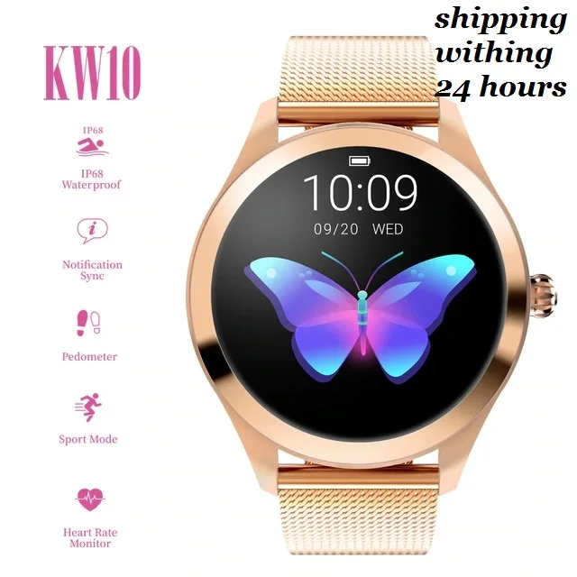 KW10 Smart Watch Women 2019 IP68 Waterproof Heart Rate Monitoring Bluetooth For Android IOS Fitness Bracelet Smartwatch
KW10 Smart Watch Women 2019 IP68 Waterproof Heart Rate Monitoring Bluetooth For Android IOS Fitness Bracelet Smartwatch