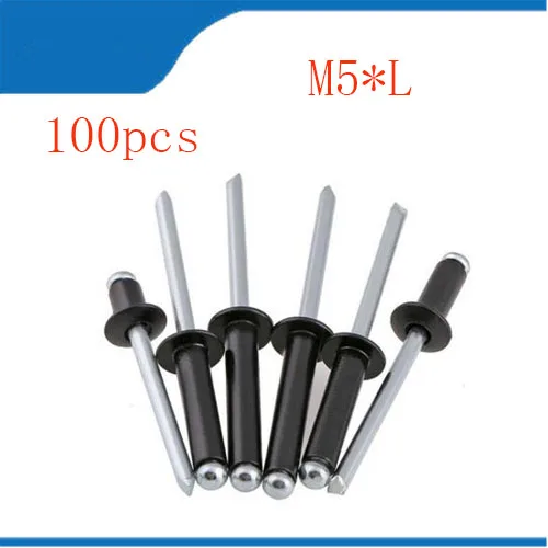 rivet Popnageltang 100pcs M5xL Black Aluminum Pop Blind Rivet Core Pulling Decoration Rivets / Nails
rivet Popnageltang 100pcs M5xL Black Aluminum Pop Blind Rivet Core Pulling Decoration Rivets / Nails