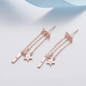 925 Sterling Silver Jewelry Female Gold Long Tassel Star Drop Dangle Earrings for Women 2019 Statement Jewel Accessories Gifts
925 Sterling Silver Jewelry Female Gold Long Tassel Star Drop Dangle Earrings for Women 2019 Statement Jewel Accessories Gifts