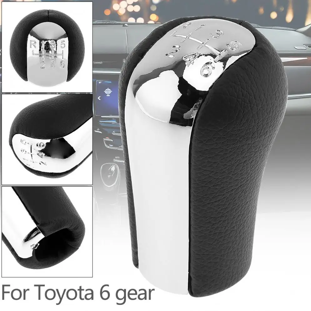 6 Speed ABS + Leather Manual Transmission Car Gear Shift Handball Knob for Toyota Corolla/Verso/Rav4/Yaris/Avensis/6 Gear Models
6 Speed ABS + Leather Manual Transmission Car Gear Shift Handball Knob for Toyota Corolla/Verso/Rav4/Yaris/Avensis/6 Gear Models