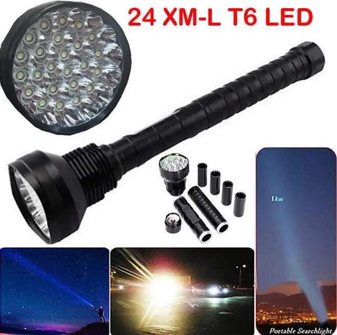 For Hunting Torch flashlight XML-24 x T6 LED 40000 lumens power 5Modes Glare flashlight Torch lamp floodlight accent light
For Hunting Torch flashlight XML-24 x T6 LED 40000 lumens power 5Modes Glare flashlight Torch lamp floodlight accent light