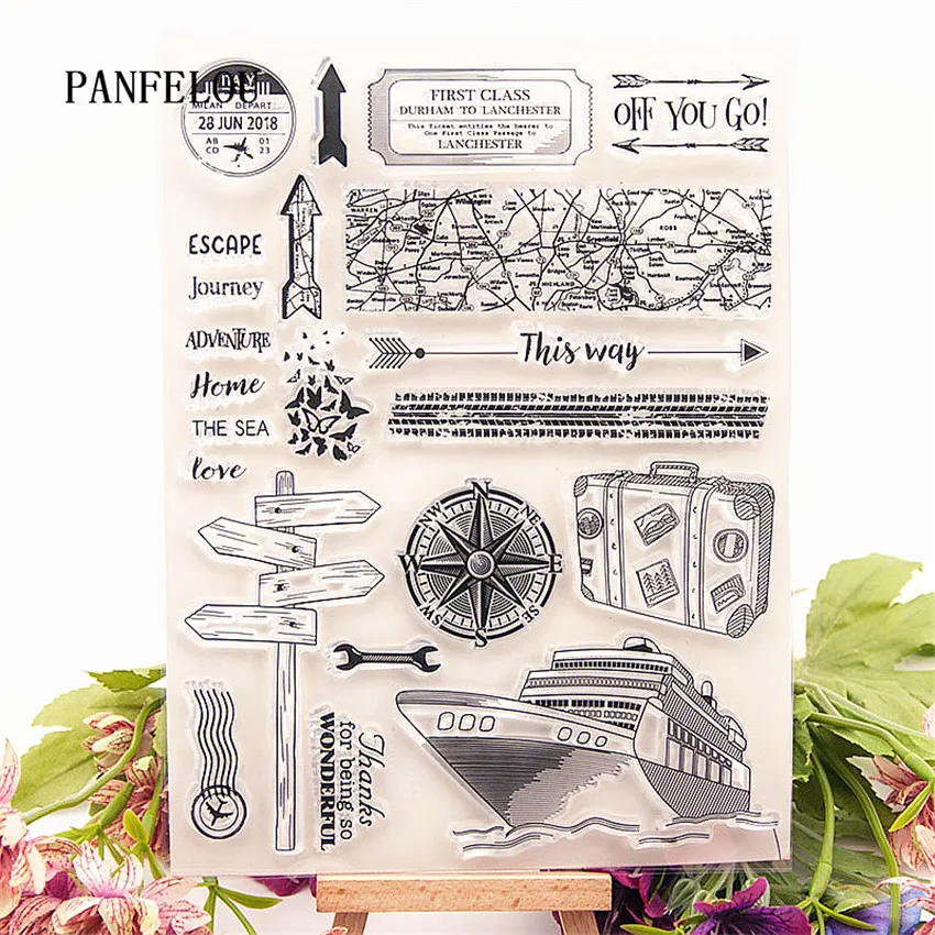 PANFELOU Travel element Transparent Silicone Rubber Clear Stamps cartoon for Scrapbooking/DIY Christmas wedding album
PANFELOU Travel element Transparent Silicone Rubber Clear Stamps cartoon for Scrapbooking/DIY Christmas wedding album